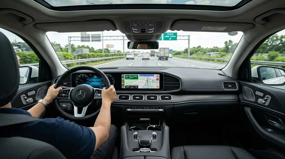 Thuê Tài Khoản Vietmap Live Pro kết nối Apple CarPlay hiển thị buồng lái trực quan